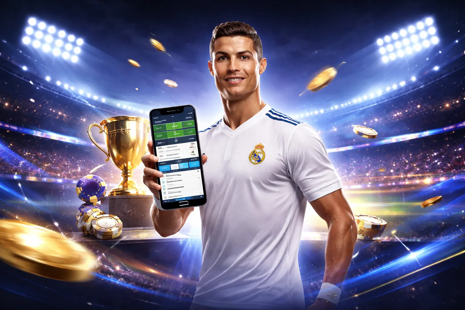Hình ảnh nền tảng gb68 với các trò chơi cá cược thể thao, casino và slot game